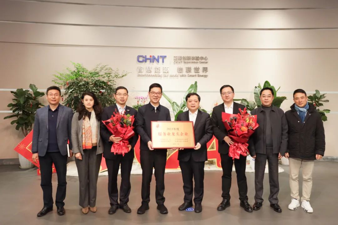 喜讯！杭州高新区党工委、滨江区委书记章登峰为正泰安能授牌&ldquo;2023年度工业龙头企业&rdquo;